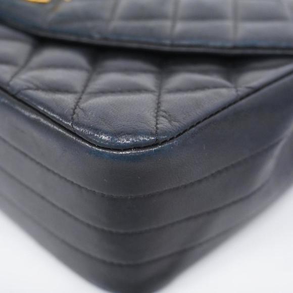 Chanel Shoulder Bag Matelasse Chain Lambskin Black Women's - Picture 8 of 12